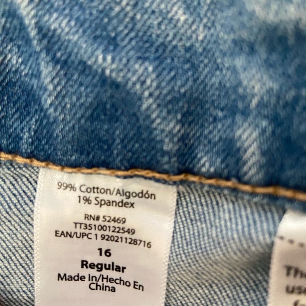 NWOT Time and Tru Women’s Skinny Light wash skinny jeans raw hem size 16 - Picture 6 of 10